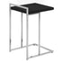 MN-893640    Accent Table, C-Shaped, End, Side, Snack, Living Room, Bedroom, Metal Frame, Laminate, Black, Chrome, Contemporary, Modern