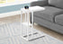MN-223676    Accent Table, C-Shaped, End, Side, Snack, Living Room, Bedroom, Metal Legs, Laminate, White, Contemporary, Modern
