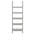 MN-253681    Bookcase - 5 Tier Etagere Ladder Bookshelf - Metal Frame - 72"H - Grey