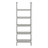 MN-253681    Bookcase - 5 Tier Etagere Ladder Bookshelf - Metal Frame - 72"H - Grey