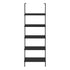 MN-273683    Bookcase - 5 Tier Etagere Ladder Bookshelf - Metal Frame - 72"H - Black