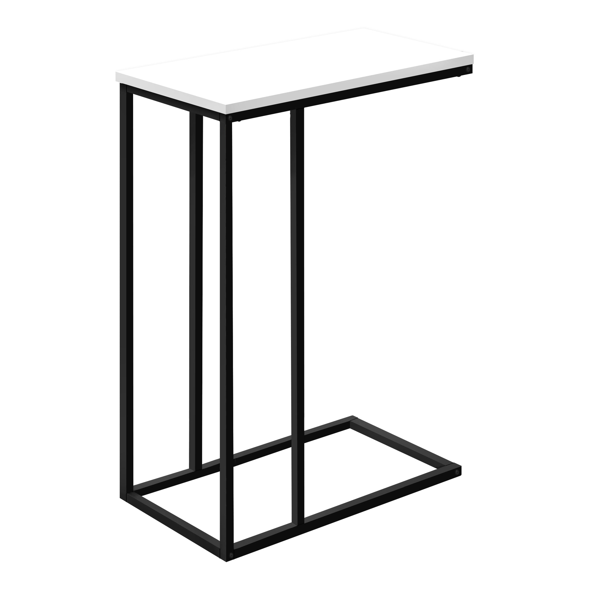 MN-403760    Side Table / C Table - Rectangular / Metal Frame - White