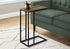 MN-443764    Side Table / C Table - Rectangular / Metal Frame - Medium Brown Reclaimed Wood-Look