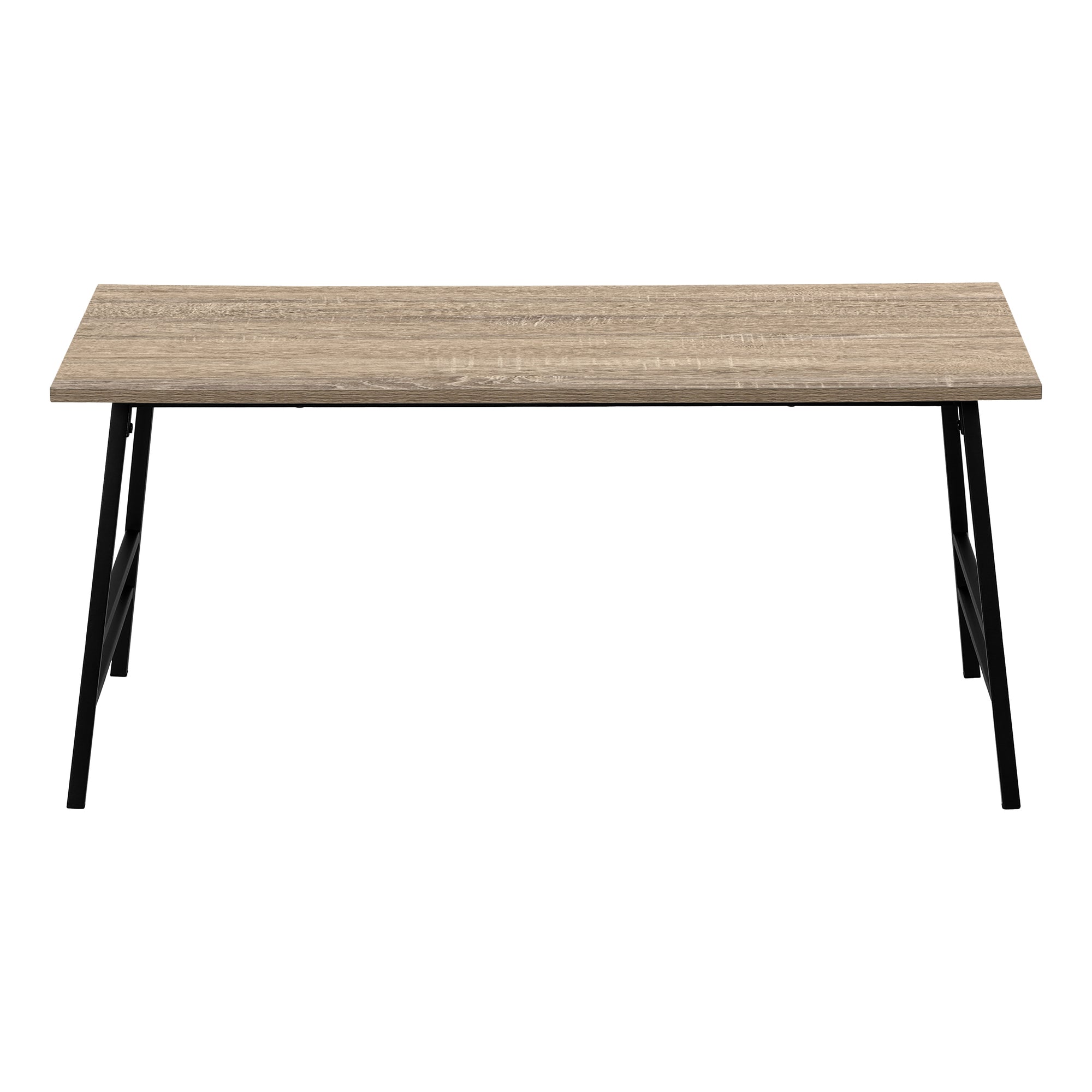 MN-623792    Coffee Table - 40"L / Dark Taupe / Black Metal