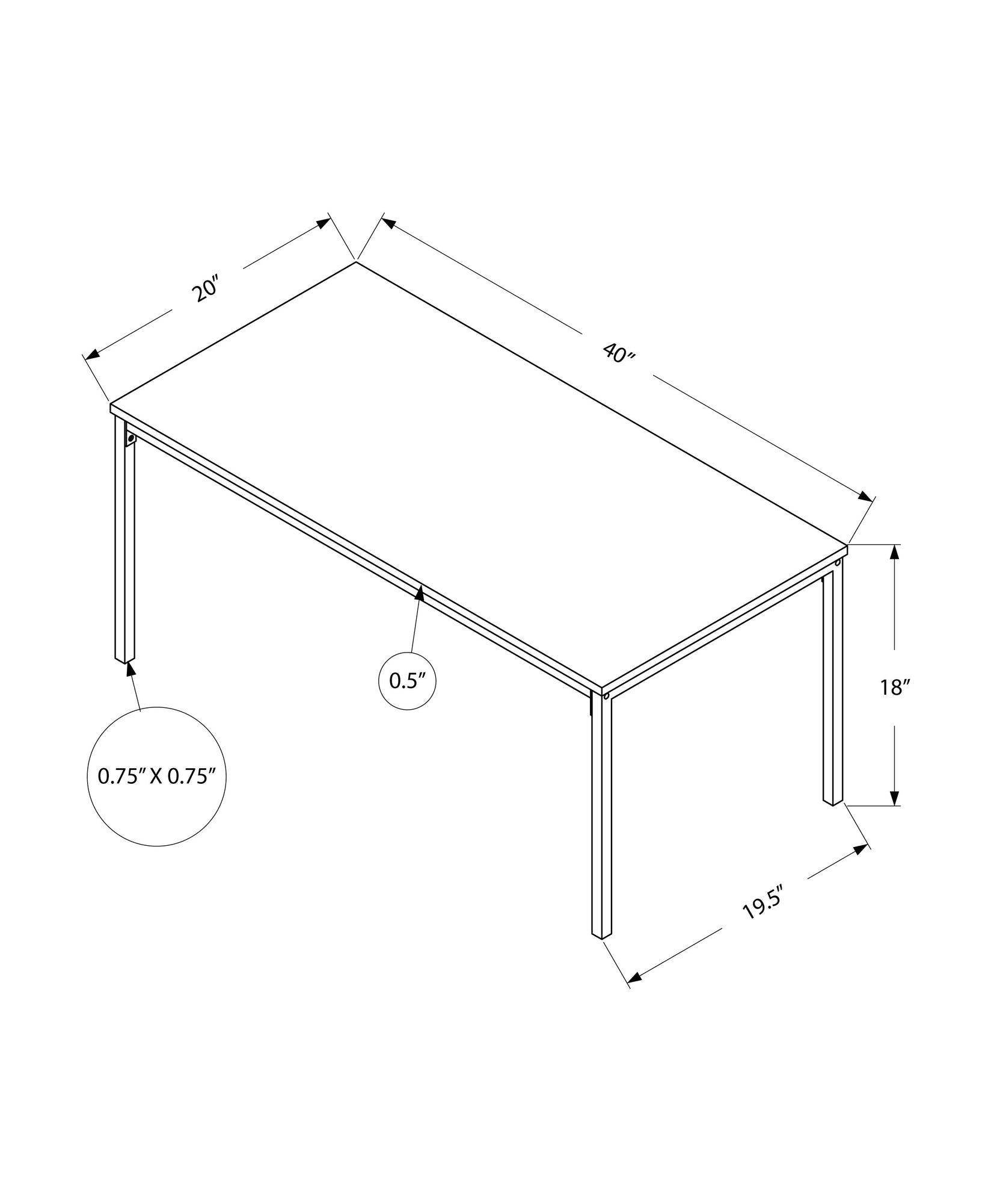 MN-653797    Coffee Table - 40"L / Dark Taupe / Black Metal