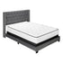 MN-325986Q    Bed, Frame, Platform, Bedroom, Queen Size, Upholstered, Linen Look Fabric, Wood Legs, Dark Grey, Black, Classic, Contemporary, Modern