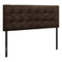 MN-346000F    Headboard, Bedroom, Full Size, Upholstered, Leather Look, Wooden Frame, Dark Brown, Black, Contemporary, Modern