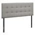 MN-426003F    Headboard, Bedroom, Full Size, Upholstered, Leather Look, Wooden Frame, Grey, Black, Contemporary, Modern