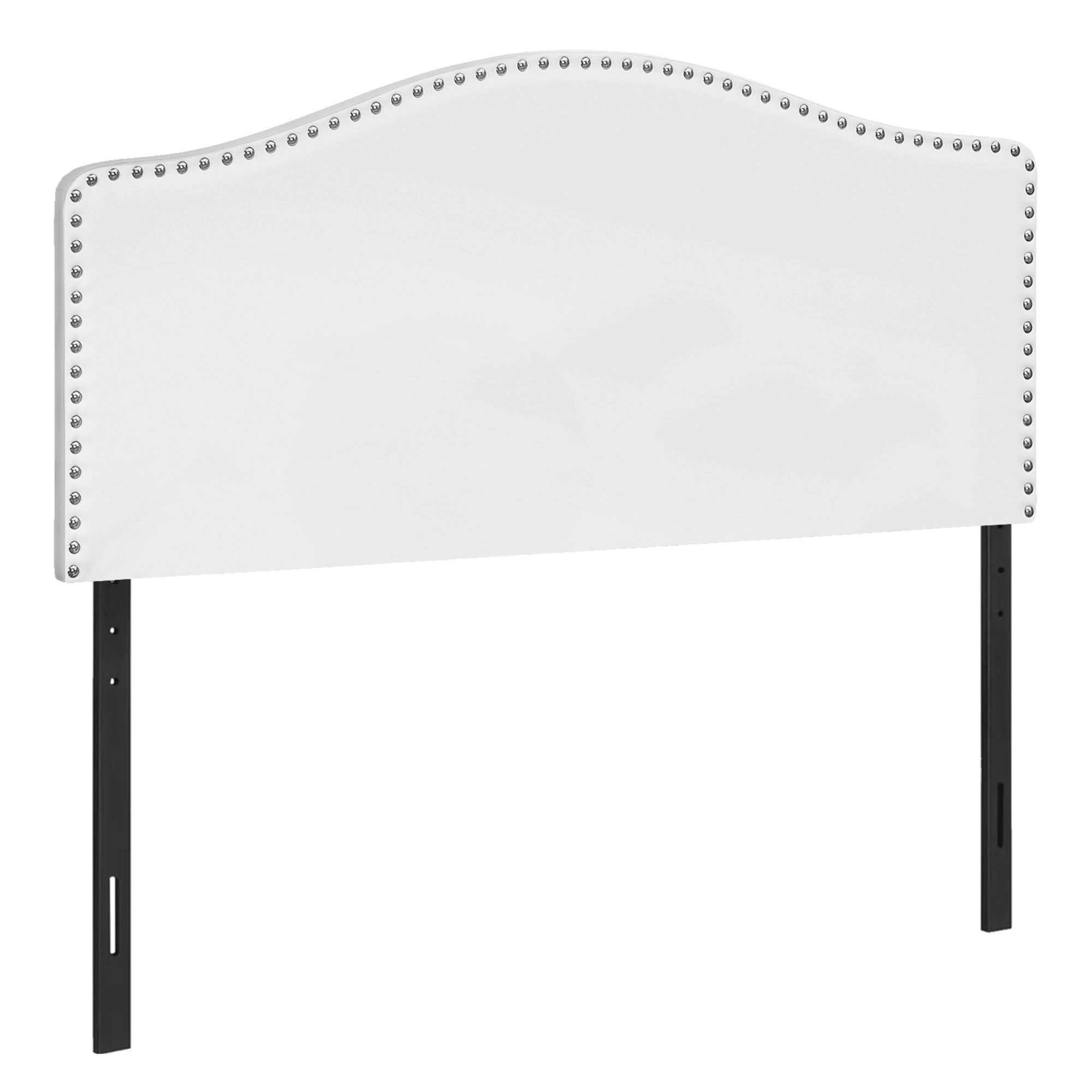 MN-526012F    Headboard, Bedroom, Full Size, Upholstered, Leather Look, Wooden Frame, White, Black, Contemporary, Modern