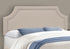 MN-906036Q    Bed, Queen Size, Bedroom, Upholstered, Beige Linen Look, Chrome Metal Legs, Transitional