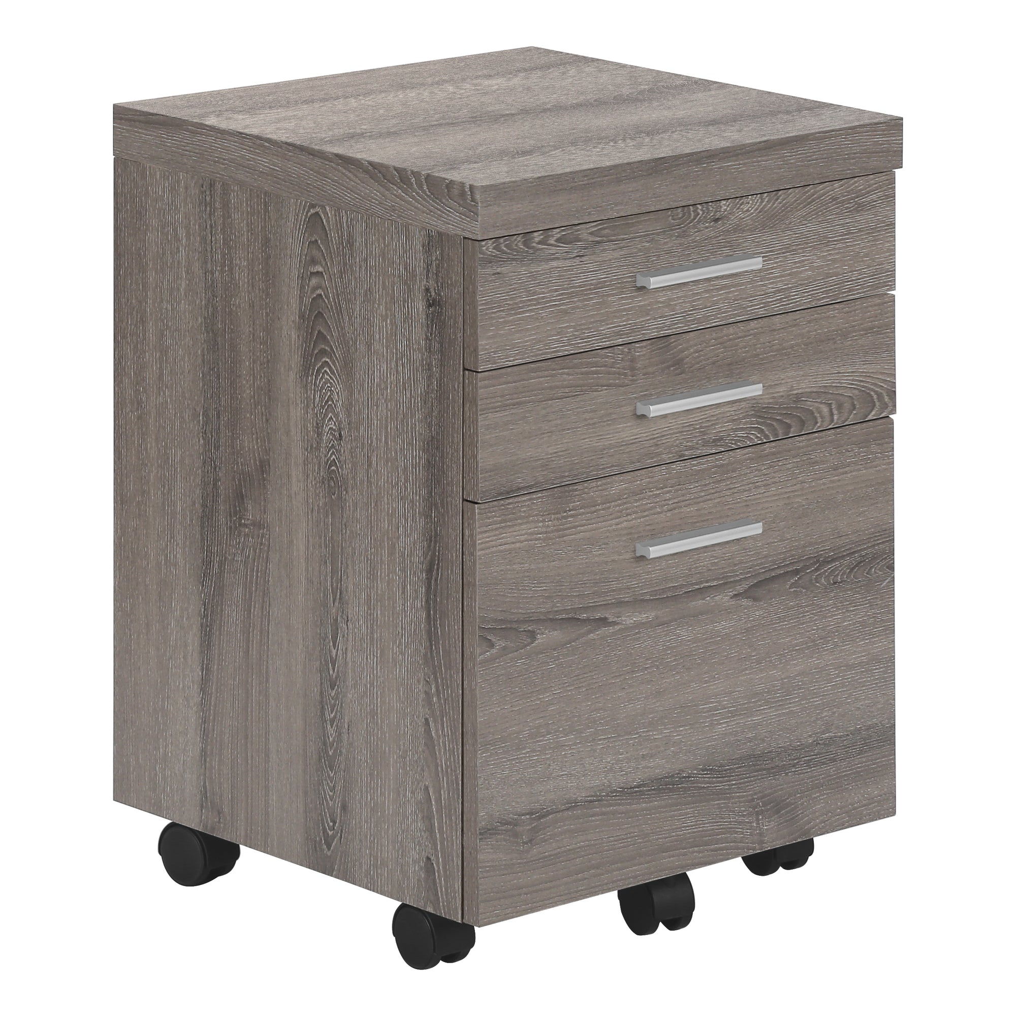 MN-837049    File Cabinet, Rolling Mobile, Storage, Printer Stand, Wood File Cabinet, Office, Mdf, Dark Taupe, Contemporary, Modern