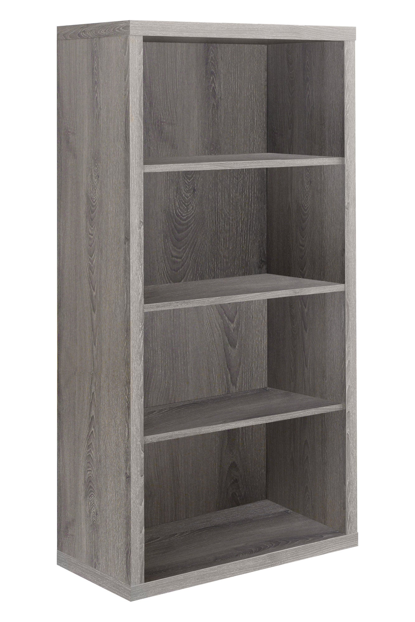 MN-887060    Bookshelf, Bookcase, Etagere, 5 Tier, Office, Bedroom, 48"H, Laminate, Dark Taupe, Contemporary, Modern