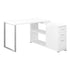 MN-137133    Computer Desk, Home Office, Corner, Left, Right Set-Up, Storage Drawers, L Shape, Metal, Laminate, White, Contemporary, Modern