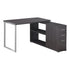 MN-157135    Computer Desk, Home Office, Corner, Left, Right Set-Up, Storage Drawers, L Shape, Metal, Laminate, Grey, Silver, Contemporary, Modern