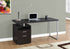 MN-187143    Computer Desk, Home Office, Laptop, Left, Right Set-Up, Storage Drawers, 60"L, Metal, Laminate, Dark Brown, Silver, Contemporary, Modern