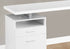 MN-197144    Computer Desk, Home Office, Laptop, Left, Right Set-Up, Storage Drawers, 60"L, Metal, Laminate, White, Contemporary, Modern