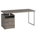 MN-207145    Computer Desk, Home Office, Laptop, Left, Right Set-Up, Storage Drawers, 60"L, Metal, Laminate, Dark Taupe, Silver, Contemporary, Modern