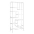 MN-287159    Bookshelf, Bookcase, Etagere, Office, Bedroom, 72"H, Metal, Tempered Glass, White, Contemporary, Modern