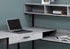 MN-297160    Computer Desk, Home Office, Corner, Storage Drawers, L Shape, Metal, Laminate, Grey, Black, Contemporary, Modern