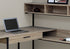 MN-307161    Computer Desk, Home Office, Corner, Storage Drawers, L Shape, Metal, Laminate, Dark Taupe, Black, Contemporary, Modern