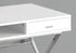 MN-487211    Computer Desk, Home Office, Laptop, Storage Drawers, 48"L, Metal, Laminate, Glossy White, Chrome, Contemporary, Modern