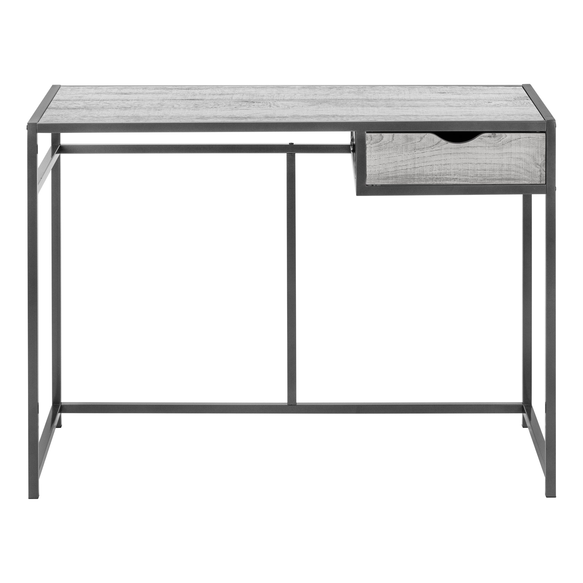 MN-497217    Computer Desk, Home Office, Laptop, Storage Drawers, 42"L, Metal, Laminate, Grey, Dark Grey, Contemporary, Modern