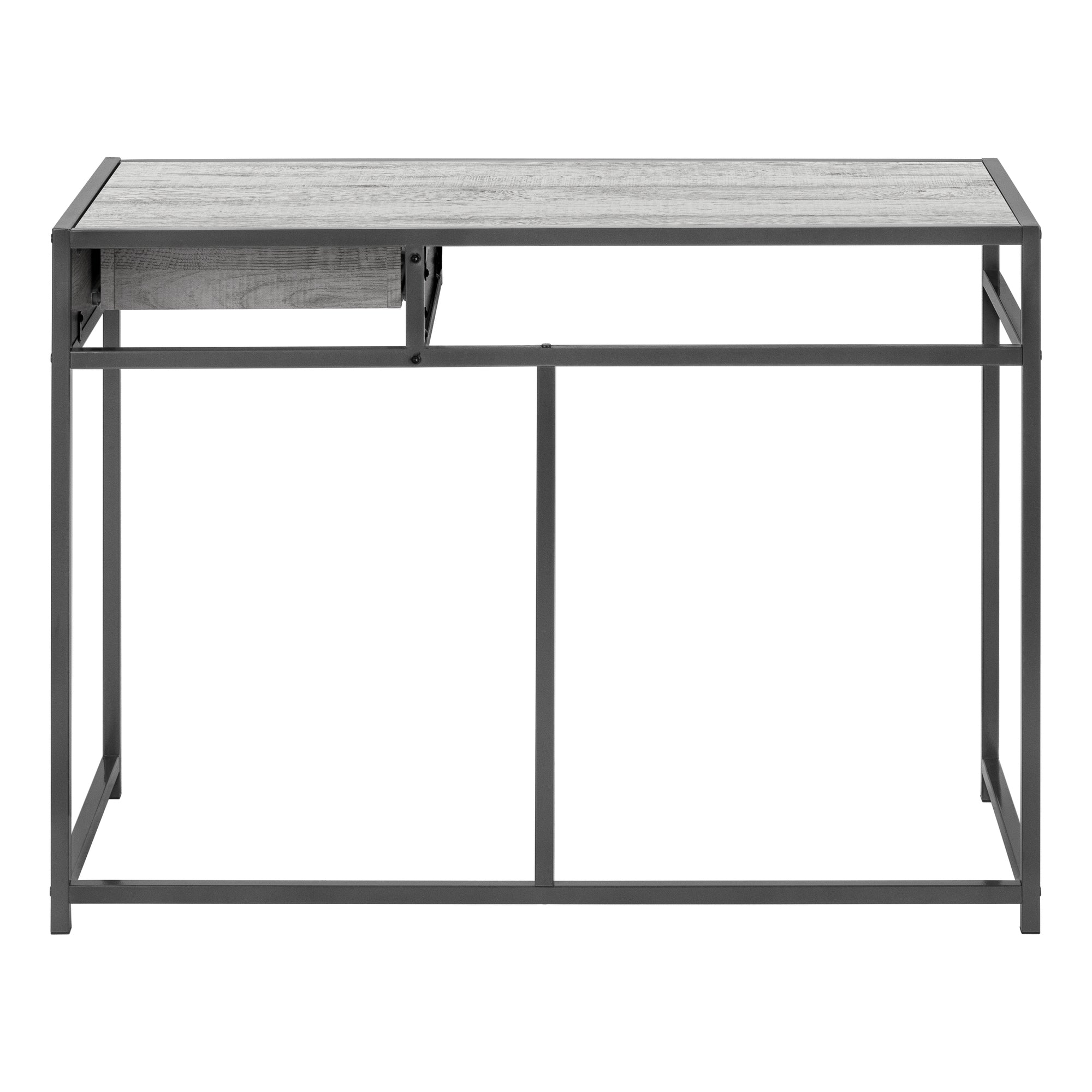 MN-497217    Computer Desk, Home Office, Laptop, Storage Drawers, 42"L, Metal, Laminate, Grey, Dark Grey, Contemporary, Modern