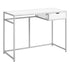 MN-537222    Computer Desk, Home Office, Laptop, Storage Drawers, 42"L, Metal, Laminate, White, Contemporary, Industrial, Modern