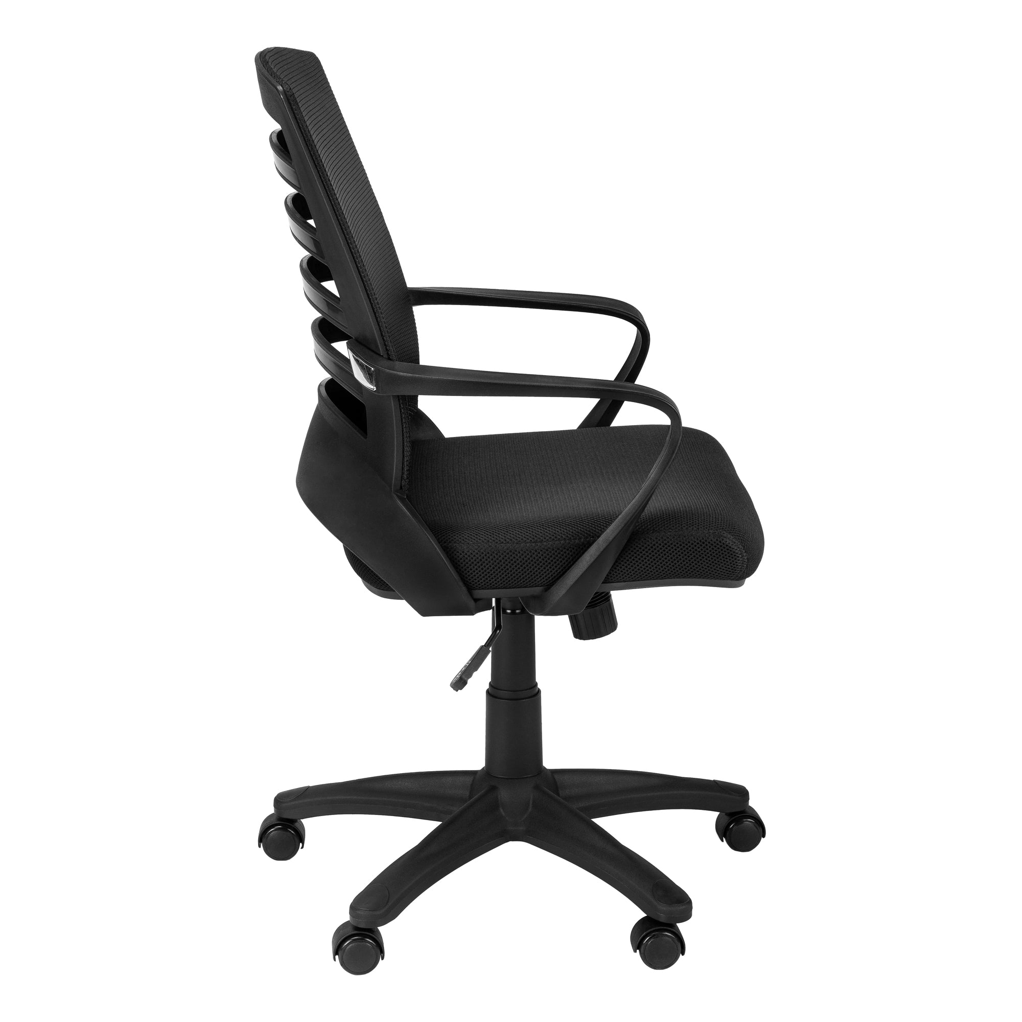 MN-547224    Office Chair, Adjustable Height, Swivel, Ergonomic, Armrests, Computer Desk, Office, Metal Base, Mesh, Black, Contemporary, Modern