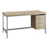 MN-657245    Computer Desk, Home Office, Laptop, Left, Right Set-Up, Storage Drawers, 60"L, Metal, Laminate, Natural, Contemporary, Modern