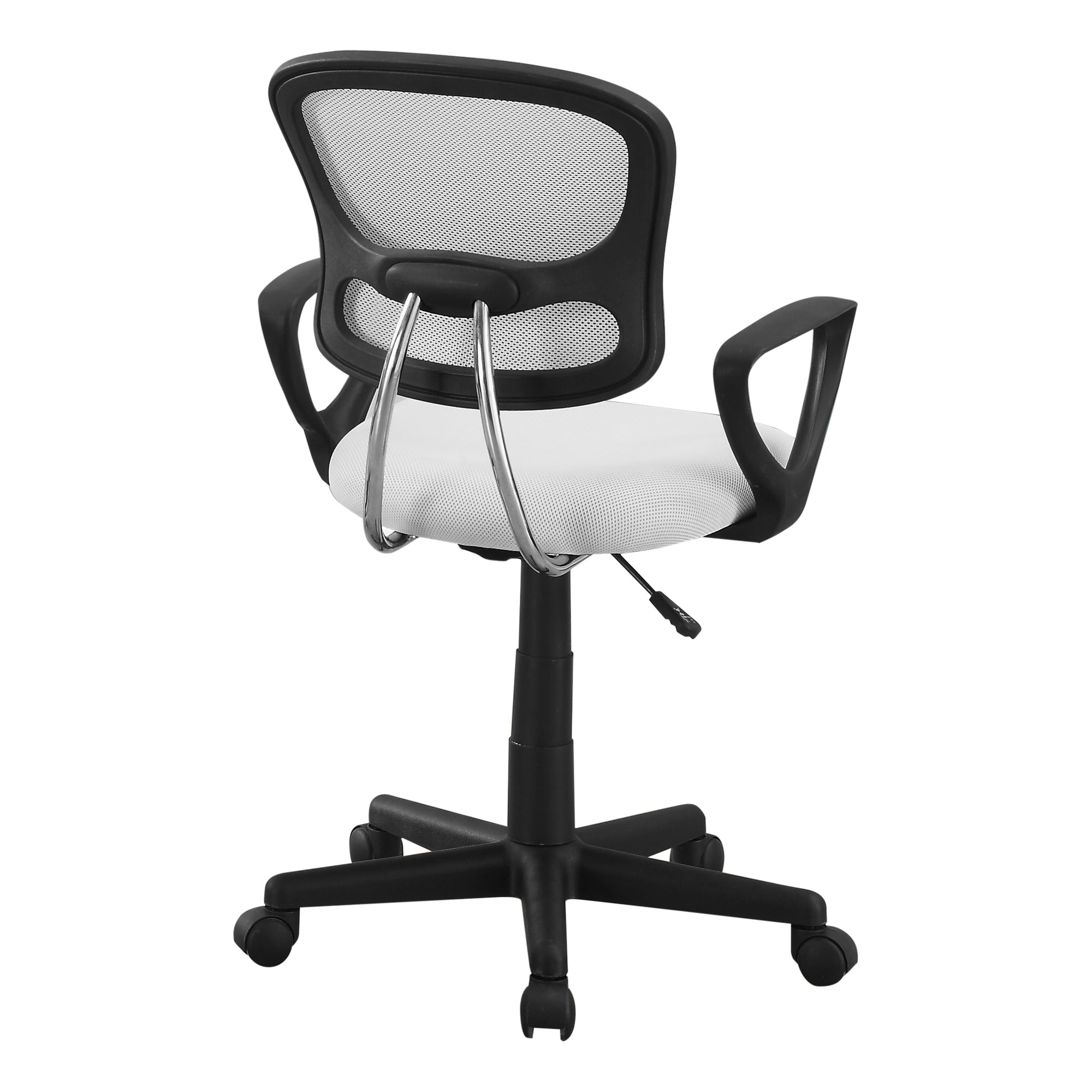 MN-757261    Office Chair, Adjustable Height, Swivel, Ergonomic, Armrests, Computer Desk, Office, Metal Base, Mesh, White, Black, Contemporary, Modern