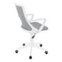 MN-917294    Office Chair, Adjustable Height, Swivel, Ergonomic, Armrests, Computer Desk, Office, Metal Base, Fabric, White, Grey, Contemporary, Modern