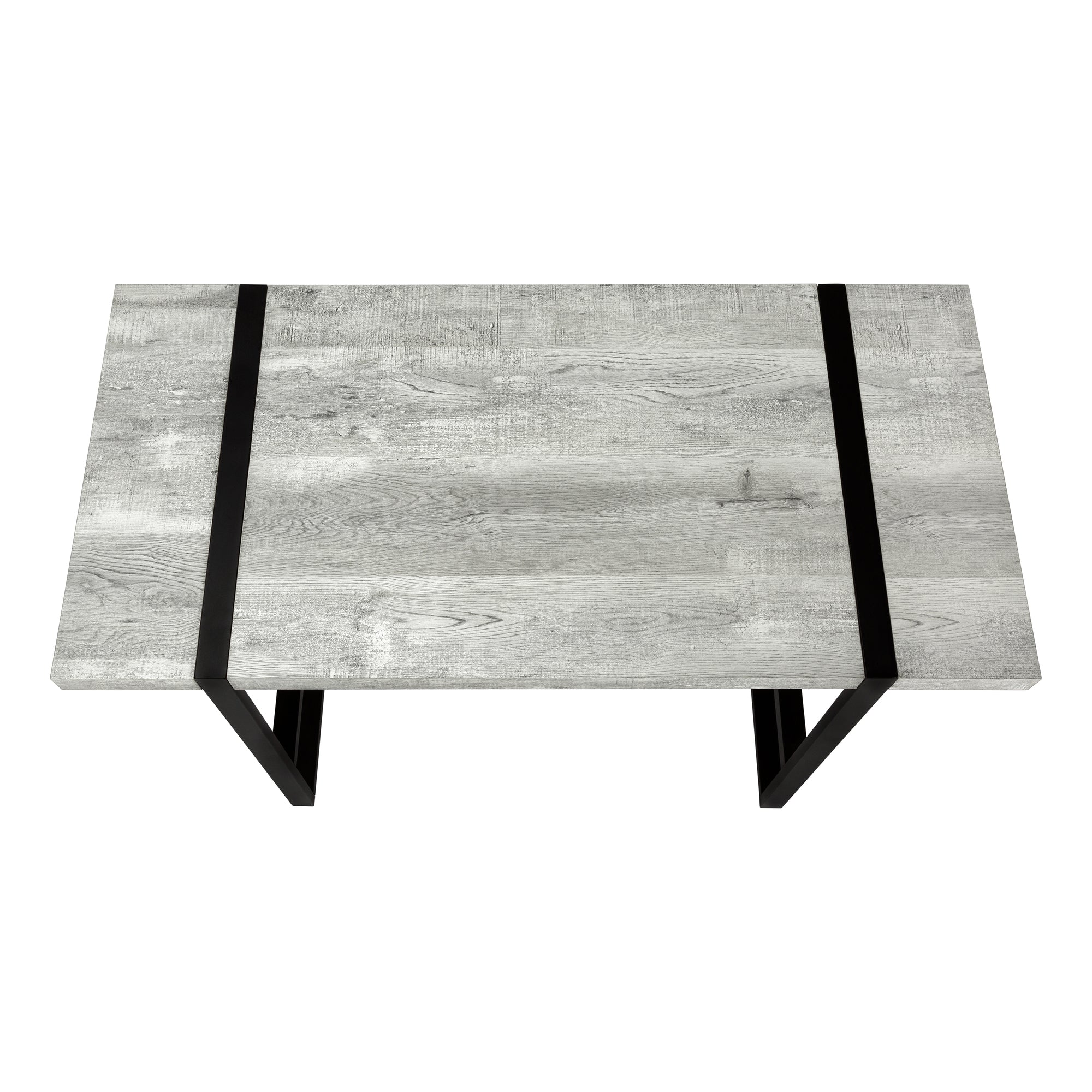 MN-177316    Computer Desk, Home Office, Laptop, 48"L, Metal, Laminate, Grey Reclaimed Wood Look, Black, Contemporary, Modern