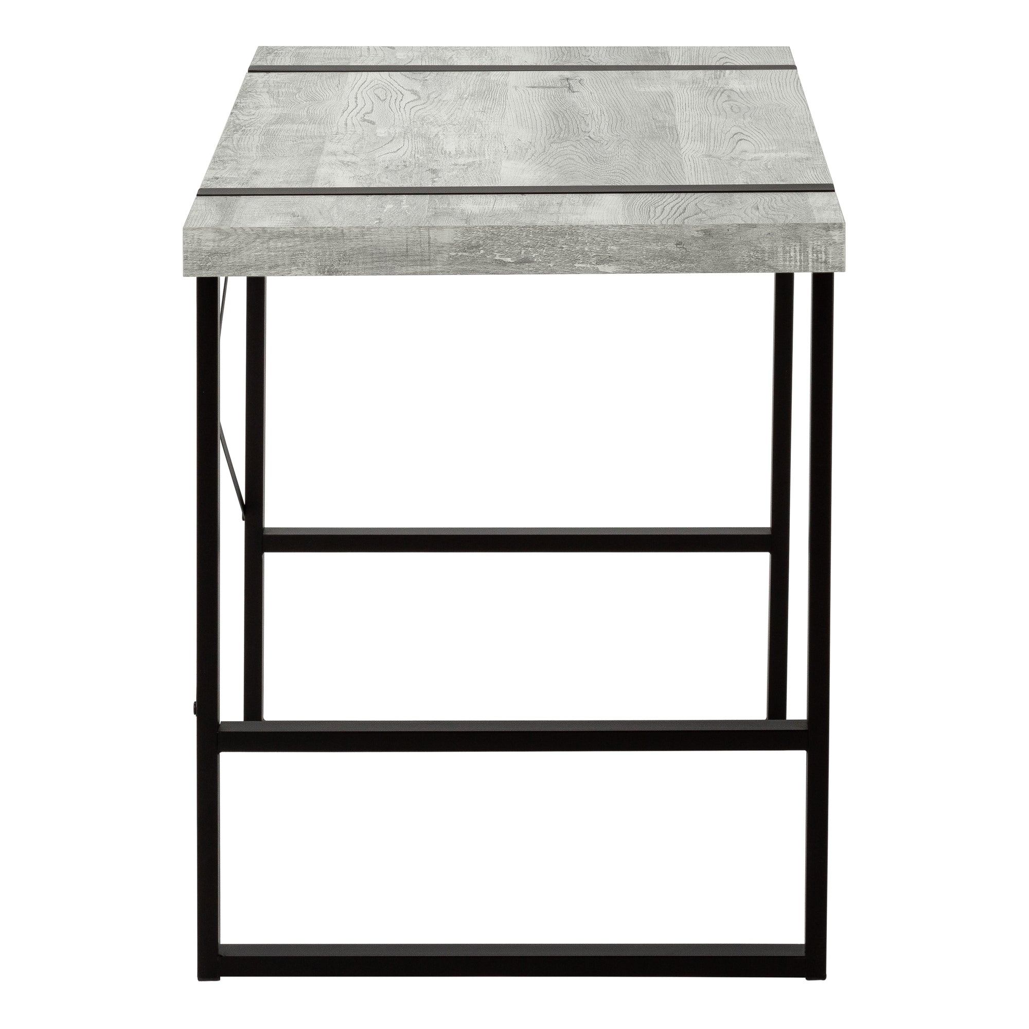 MN-177316    Computer Desk, Home Office, Laptop, 48"L, Metal, Laminate, Grey Reclaimed Wood Look, Black, Contemporary, Modern