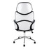 MN-227322    Office Chair, Adjustable Height, Swivel, Ergonomic, Armrests, Computer Desk, Office, Metal Base, Leather Look, Acrylic, Glossy White, Grey, Chrome, Contemporary, Modern