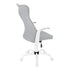 MN-237324    Office Chair, Adjustable Height, Swivel, Ergonomic, Armrests, Computer Desk, Office, Metal Base, Fabric, White, Grey, Contemporary, Modern