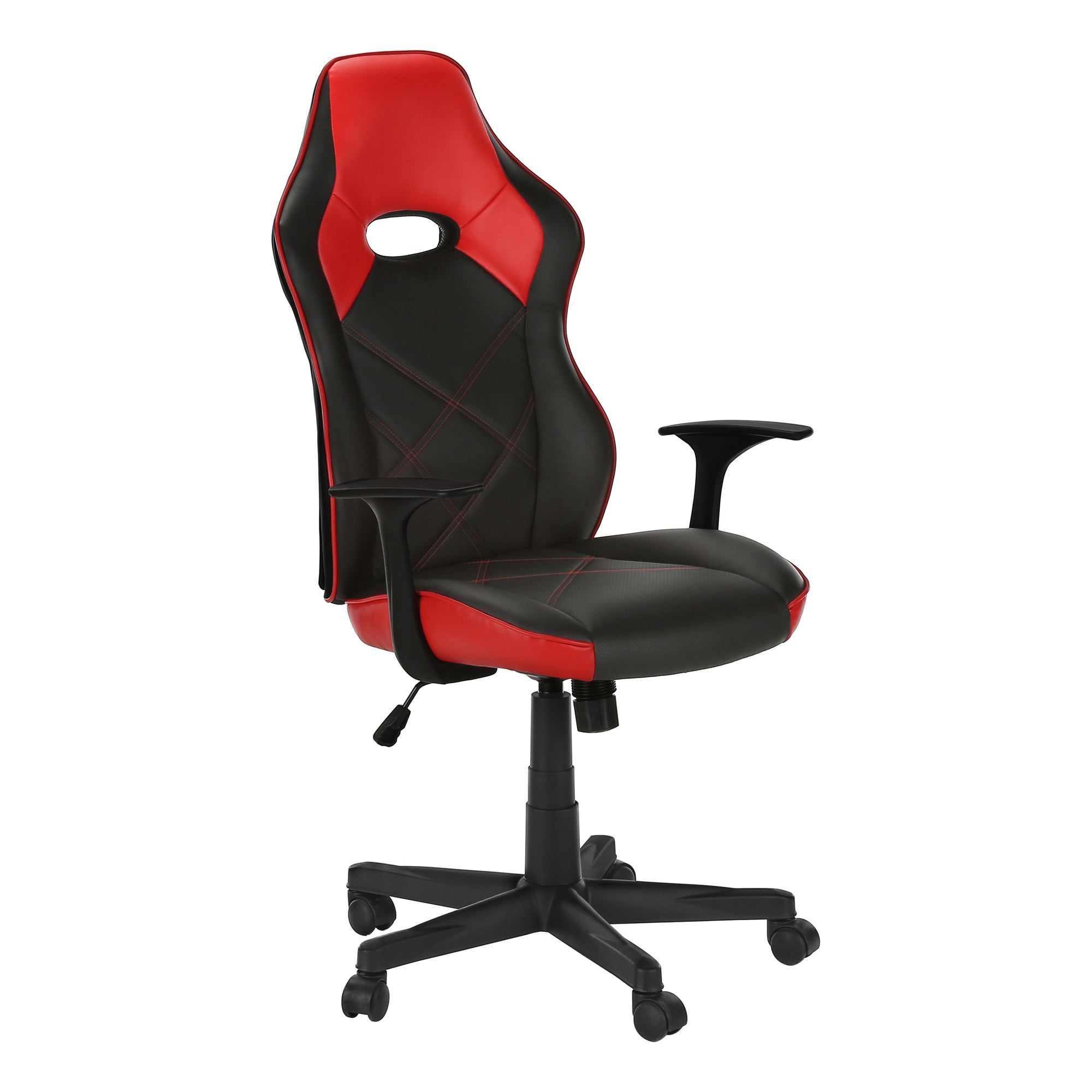 MN-267327    Office Chair - Gaming / Black / Red Leather-Look