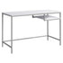 MN-477368    Computer Desk, Home Office, Laptop, 48"L, Metal, Laminate, White, Grey, Contemporary, Modern