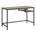 MN-497370    Computer Desk, Home Office, Laptop, 48"L, Metal, Laminate, Dark Taupe, Black, Contemporary, Modern