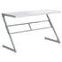 MN-507372    Computer Desk, Home Office, Laptop, 48"L, Metal, Laminate, White, Grey, Contemporary, Modern