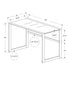 MN-557380    Computer Desk, Home Office, Laptop, Tempered Glass, 48"L, Metal, Tempered Glass, Grey, Frosted, Contemporary, Modern