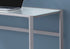 MN-557380    Computer Desk, Home Office, Laptop, Tempered Glass, 48"L, Metal, Tempered Glass, Grey, Frosted, Contemporary, Modern