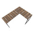 MN-J107391    Computer Desk ,L-Shaped, Corner, Metal Base, 58"L X 44"W,  Brown Reclaimed Wood-Look ,Black