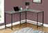 MN-987392    Computer Desk, Home Office, Corner, 58"L, L Shape, Work, Laptop, Grey Laminate, Black Metal, Contemporary, Modern