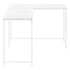 MN-J107395    Computer Desk - L-Shaped / Corner / Metal Base - 58"L X 44"W - White / White