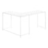 MN-J107395    Computer Desk - L-Shaped / Corner / Metal Base - 58"L X 44"W - White / White