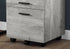 MN-677401    File Cabinet, Rolling Mobile, Storage, Printer Stand, Wood File Cabinet, Office, Mdf, Grey Reclaimed Wood Look, Black, Contemporary, Modern