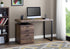 MN-747408    Computer Desk, Home Office, Laptop, Left, Right Set-Up, Storage Drawers, 48"L, Metal, Laminate, Brown Reclaimed Wood Look, Black, Contemporary, Modern