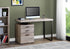 MN-767410    Computer Desk, Home Office, Laptop, Left, Right Set-Up, Storage Drawers, 48"L, Metal, Laminate, Taupe Reclaimed Wood Look, Black, Contemporary, Modern