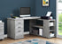 MN-877421    Computer Desk, Home Office, Corner, Left, Right Set-Up, Storage Drawers, L Shape, Laminate, Grey Reclaimed Wood Look, Black, Contemporary, Modern